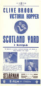 Scotland Yard i knipa 1936 poster Clive Brook Victoria Hopper Nora Swinburne James Flood