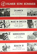 SF filmer som kommer 1968 movie poster Ingmar Bergman Bo Widerberg Jan Halldoff Johan Bergenstråhle Find more: Svensk Filmindustri