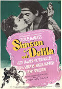 Samson and Delilah 1951 movie poster Hedy Lamarr Victor Mature Cecil B DeMille