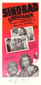 Sinbad sjöfararen 1947 poster Douglas Fairbanks Jr Maureen O´Hara Walter Slezak Richard Wallace Äventyr matinée