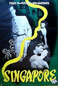 Singapore 1947 movie poster Fred MacMurray Ava Gardner Asia