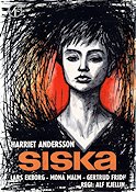 Siska 1962 movie poster Harriet Andersson Lars Ekborg Artistic posters