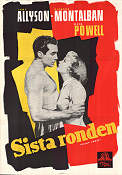 Right Cross 1950 movie poster June Allyson Ricardo Montalban Dick Powell John Sturges Boxing