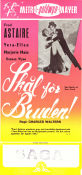 Skål för bruden 1952 poster Fred Astaire Vera-Ellen Marjorie Main Charles Walters Dans Musikaler