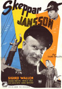 Skipper Jansson 1945 movie poster Douglas Håge Artur Rolén Dagmar Ebbesen Sigurd Wallén Skärgård