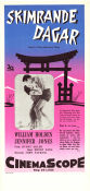 Skimrande dagar 1955 poster William Holden Jennifer Jones Torin Thatcher Henry King Asien Romantik
