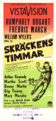 Skräckens timmar 1955 poster Humphrey Bogart Fredric March Arthur Kennedy William Wyler Film Noir