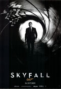 Skyfall 2012 movie poster Daniel Craig Javier Bardem Naomie Harris Sam Mendes