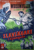 Slavjägare i djungeln 1951 poster Johnny Weissmuller Robert Waterfield Sheila Ryan Lew Landers Äventyr matinée Från serier