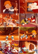 La flute a six schtroumpfs 1976 lobby card set Smurfarna Smurferna Smurfs Peyo Country: Belgium Animation From comics