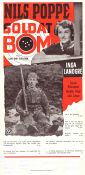 Soldat Bom 1948 movie poster Nils Poppe Inga Landgré Gunnar Björnstrand Lars-Eric Kjellgren