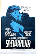 Spellbound 1945 poster Ingrid Bergman Cary Grant Alfred Hitchcock