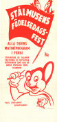 Stålmusens födelsedagsfest 1952 movie poster Mighty Mouse Animation