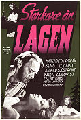 Starkare än lagen 1951 movie poster Margareta Fahlén Bengt Logardt Margit Carlqvist Arnold Sjöstrand