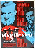 Steg för steg 1963 poster Jean Gabin Alain Delon Claude Cerval Henri Verneuil