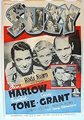 Suzy 1937 movie poster Jean Harlow Cary Grant Franchot Tone