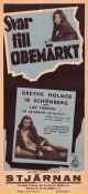 Svar till obemärkt 1946 poster Ib Schönberg Betty Helsengreen Grethe Holmer Danmark