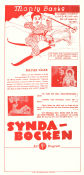 Syndabocken 1929 poster Lillian Manton Clifford Heatherley Monty Banks