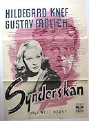 Die Sünderin 1951 movie poster Hildegard Knef Gustav Fröhlich Willi Forst
