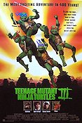 Teenage Mutant Ninja Turtles III 1993 movie poster Elias Koteas Paige Turco Stuart Wilson Stuart Gillard Find more: Turtles Martial arts