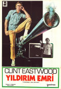 Thunderbolt and Lightfoot 1974 movie poster Clint Eastwood Jeff Bridges Geoffrey Lewis Michael Cimino Glasses Guns weapons Poster from: Turkey