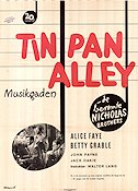 Tin Pan Alley 1940 movie poster Alice Faye Betty Grable Jazz
