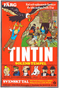 Tintin et le temple du soleil 1971 movie poster Thomas Bolme Tintin Eddie Lateste Poster artwork: Hergé From comics Animation