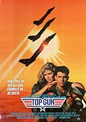 Top Gun 1986 movie poster Tom Cruise Kelly McGillis Val Kilmer Tony Scott Planes