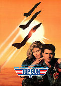 Top Gun 1986 movie poster Tom Cruise Kelly McGillis Val Kilmer Tony Scott Planes