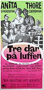 Tre dar på luffen 1964 movie poster Anita Lindblom Thore Skogman Charlie Norman Åke Söderblom Nils Hallberg Ingemar Johansson Ragnar Frisk