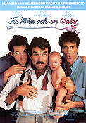 Three Men and a Baby 1987 movie poster Tom Selleck Steve Guttenberg Ted Danson Leonard Nimoy Kids