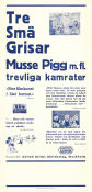 Three Little Pigs 1933 movie poster Pinto Colvig Musse Pigg Mickey Mouse Burt Gillett