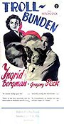 Trollbunden 1945 poster Ingrid Bergman Gregory Peck Michael Chekhov Alfred Hitchcock