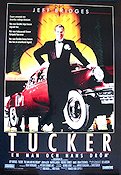 Tucker the Man and His Dreams 1988 movie poster Jeff Bridges Francis Ford Coppola Cars and racing