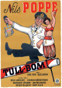 Tull-Bom 1951 movie poster Nils Poppe Inga Landgré Gunnar Björnstrand Lars-Eric Kjellgren