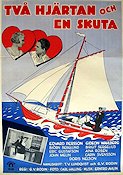 Två hjärtan och en skuta 1932 movie poster Birgit Sergelius Edvard Persson Ships and navy