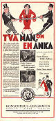 Två man om en änka 1933 movie poster Gösta Ekman Tollie Zellman Thor Modéen