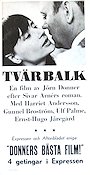 Tvärbalk 1967 movie poster Harriet Andersson Ernst-Hugo Järegård Jörn Donner