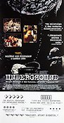 Underground 1996 movie poster Predrag Manojlovic Emir Kusturica Country: Yugoslavia