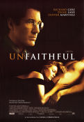 Unfaithful 2002 movie poster Richard Gere Diane Lane Olivier Martinez Adrian Lyne