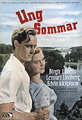 Ung sommar 1954 poster Birgit Lundin Lennart Lindberg Edvin Adolphson Kenne Fant