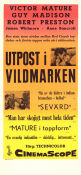 Utpost i vildmarken 1955 poster Victor Mature Guy Madison Robert Preston Anthony Mann