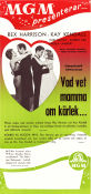 Vad vet mamma om kärlek 1958 poster Rex Harrison Kay Kendall John Saxon Vincente Minnelli Instrument