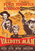 The Violent Men 1954 movie poster Glenn Ford Edward G Robinson Barbara Stanwyck Dianne Foster Rudolph Maté