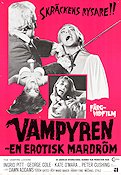 Vampyren en erotisk mardröm 1970 poster Ingrid Pitt Peter Cushing Roy Ward Baker Filmbolag: Hammer Films