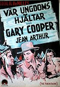 The Plainsman 1936 movie poster Gary Cooper Jean Arthur Cecil B DeMille