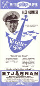 Vi sitter i sjön 1957 poster Alec Guinness Harry Locke Frederick Piper Charles Frend Skepp och båtar