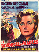Viaggio in Italia 1954 movie poster Ingrid Bergman George Sanders Roberto Rossellini
