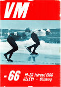 VM skridsko Ullevi 1966 poster Jonny Nilsson Ard Schenk Kees Verkerk Winter sports Sports