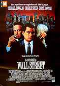 Wall Street 1987 movie poster Michael Douglas Charlie Sheen Daryl Hannah Oliver Stone Money
